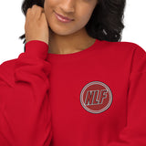 red women's unisex fleece sweatshirt