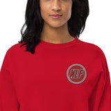 red women's unisex fleece sweatshirt