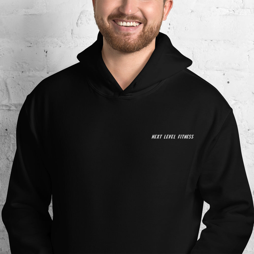 black unisex athletic hoodie