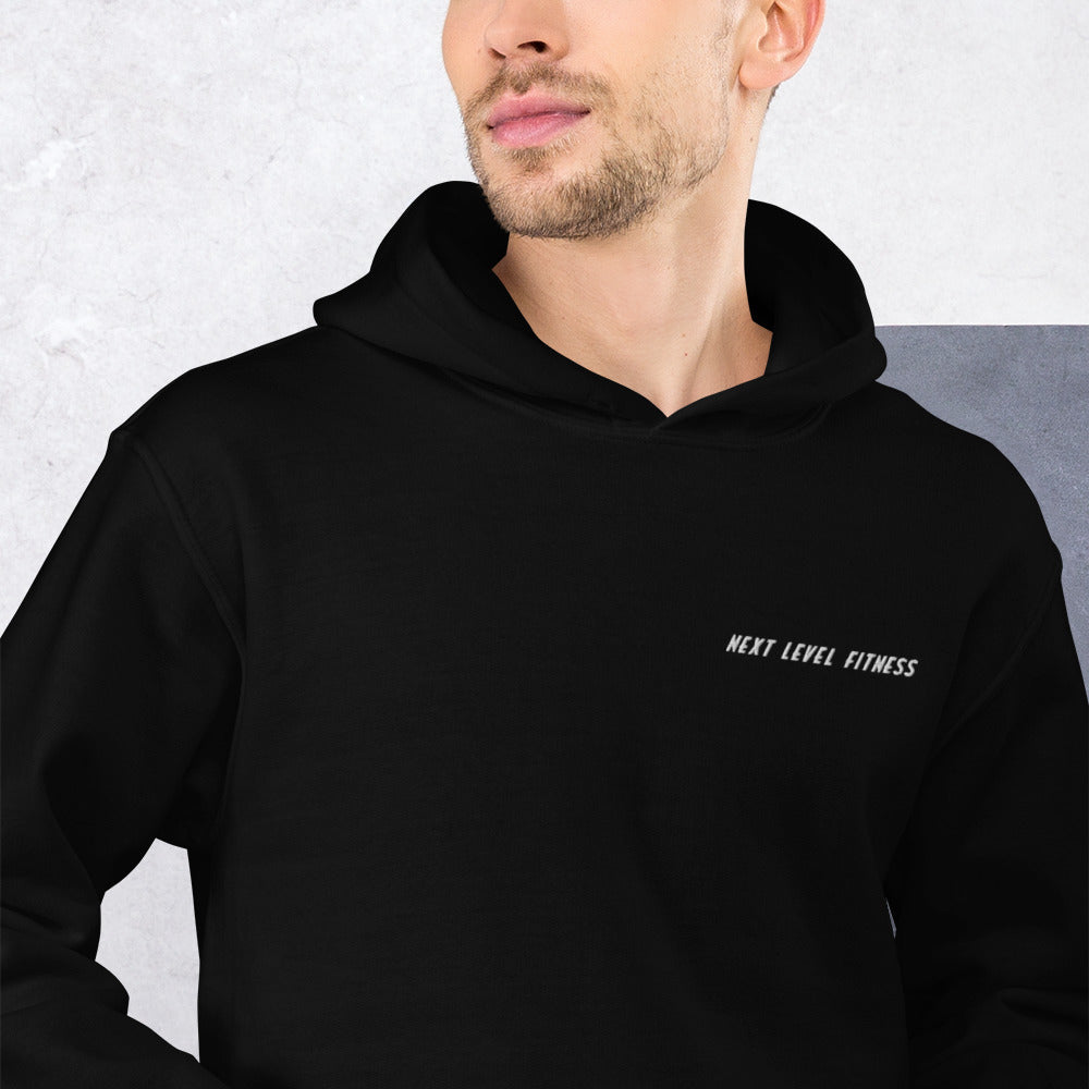 black unisex athletic hoodie