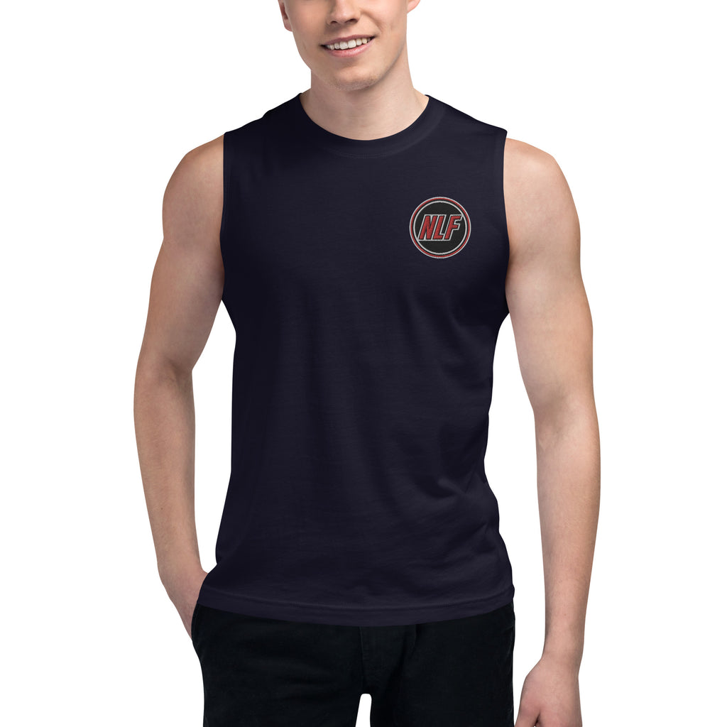 mens navy unisex muscle shirt ,100% cotton