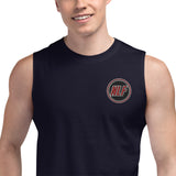 mens navy unisex muscle shirt, 100% cotton