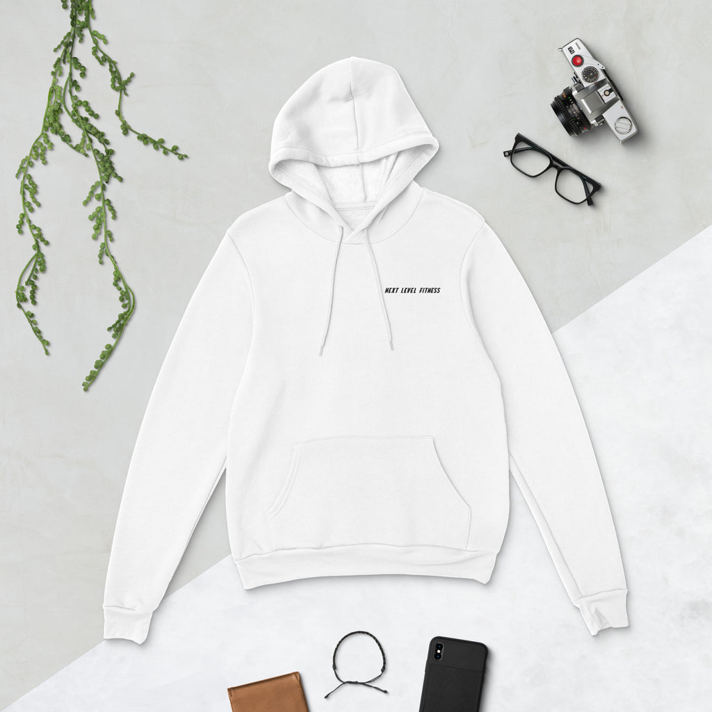 unisex white pullover hoodie