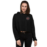 womens black cropped hoodie